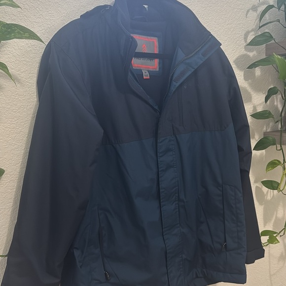 Free Country Men’s Blue Hooded Jacket Size M – Great Condition - Picture 2 of 10